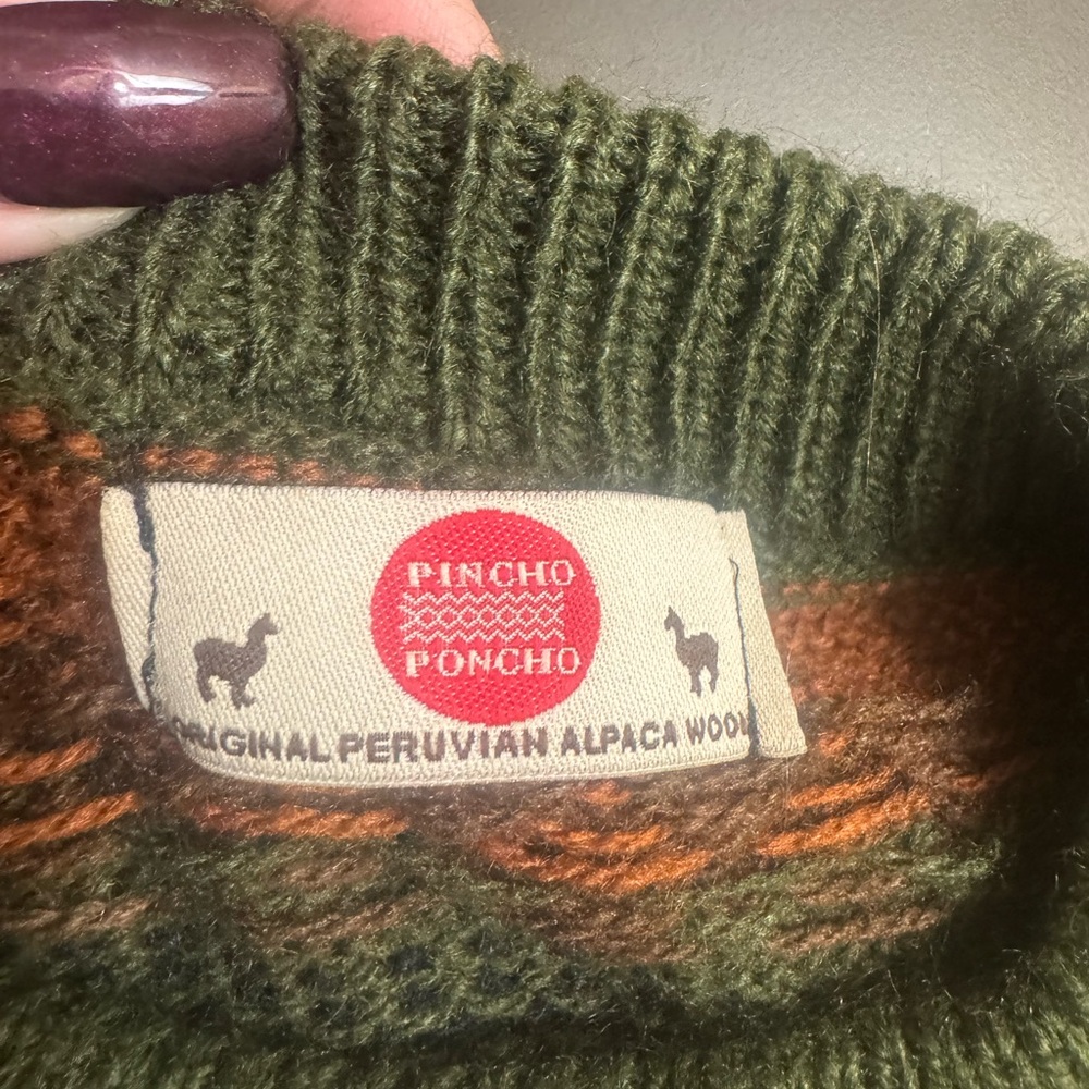 Pinch Multicolor Patterned Crewneck Sweater alpaca wool - Picture 2 of 4